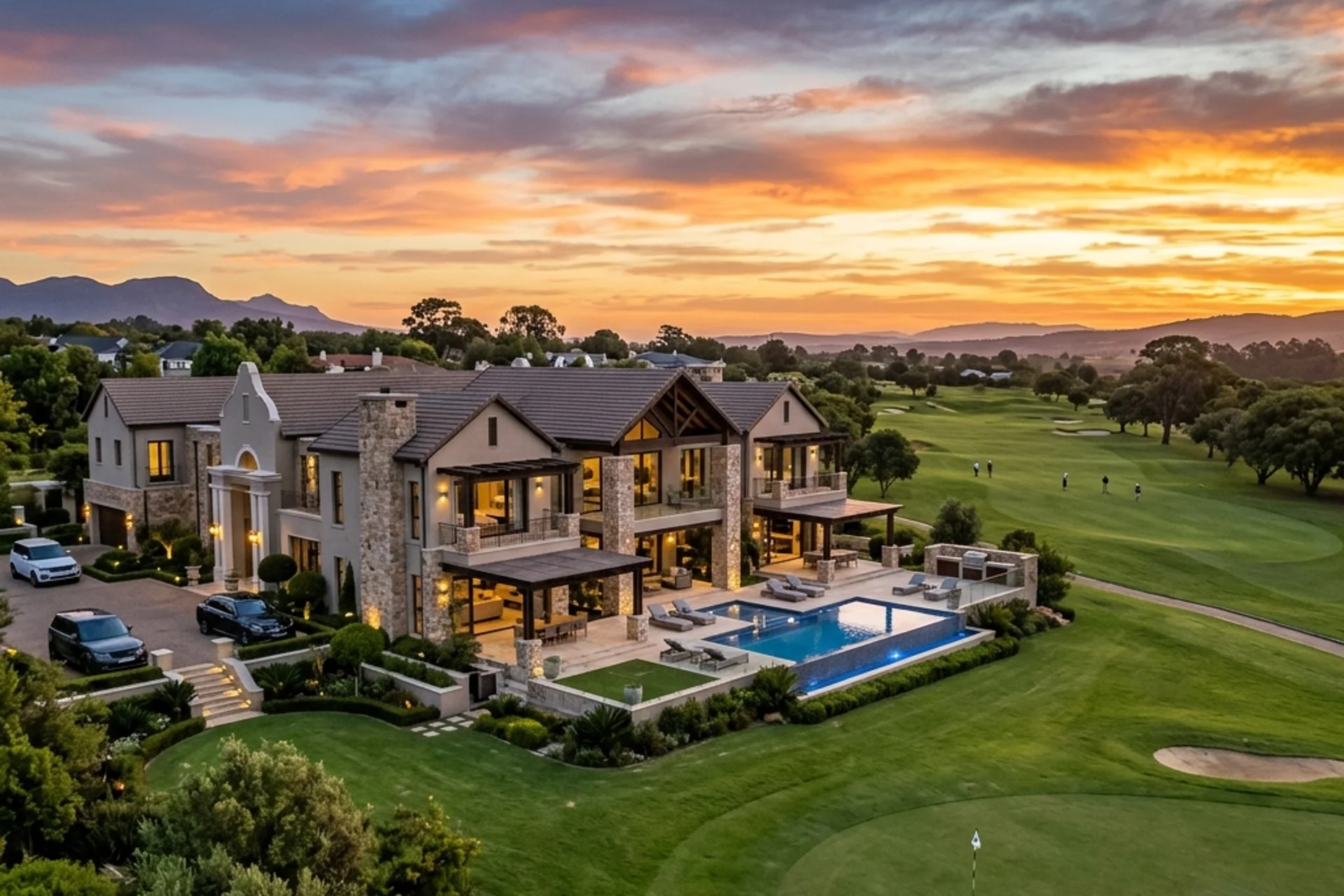 Statige familieherenhuis met fairway-uitsig — Fancourt